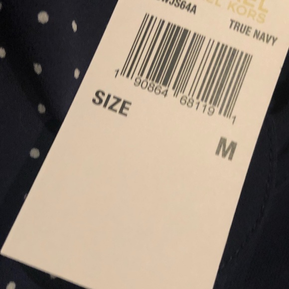 Michael Kors Navy Polka Dot Dress Medium NWT - Picture 6 of 8